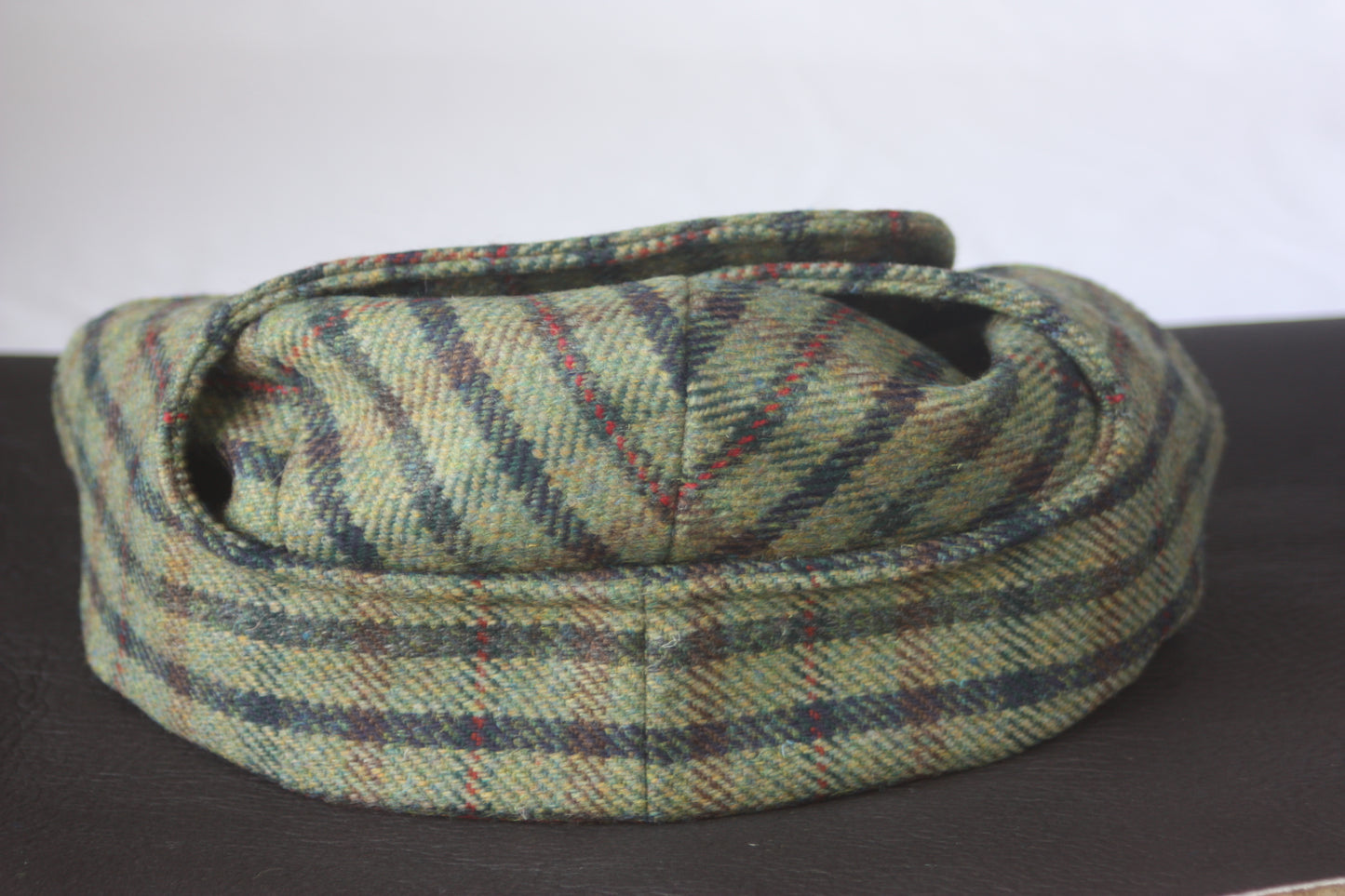 Bugatti Cap - Green with Bold Red and Blue Pattern - Leather Driving Helmets