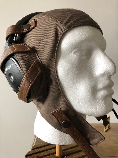 L14d Pilot Cloth Bose Helmet (Goggles Version) - Leather Driving Helmets