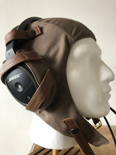 L14d Pilot Cloth Bose Helmet (Goggles Version) - Leather Driving Helmets