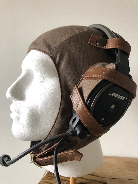 L14d Pilot Cloth Bose Helmet (Goggles Version) - Leather Driving Helmets