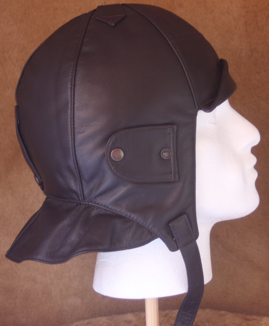 Brown Leather Flying Helmet