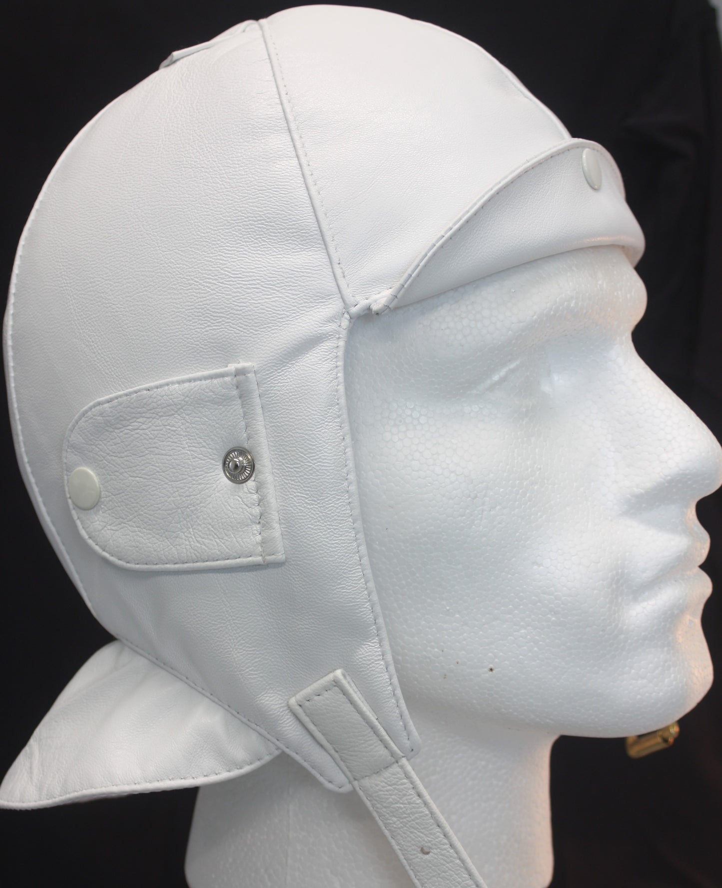 White Leather Helmet