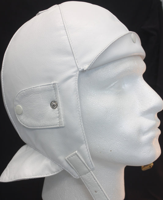 White Leather Helmet