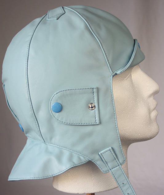 L1 Driving Helmet Pale Blue - Leather Driving Helmets