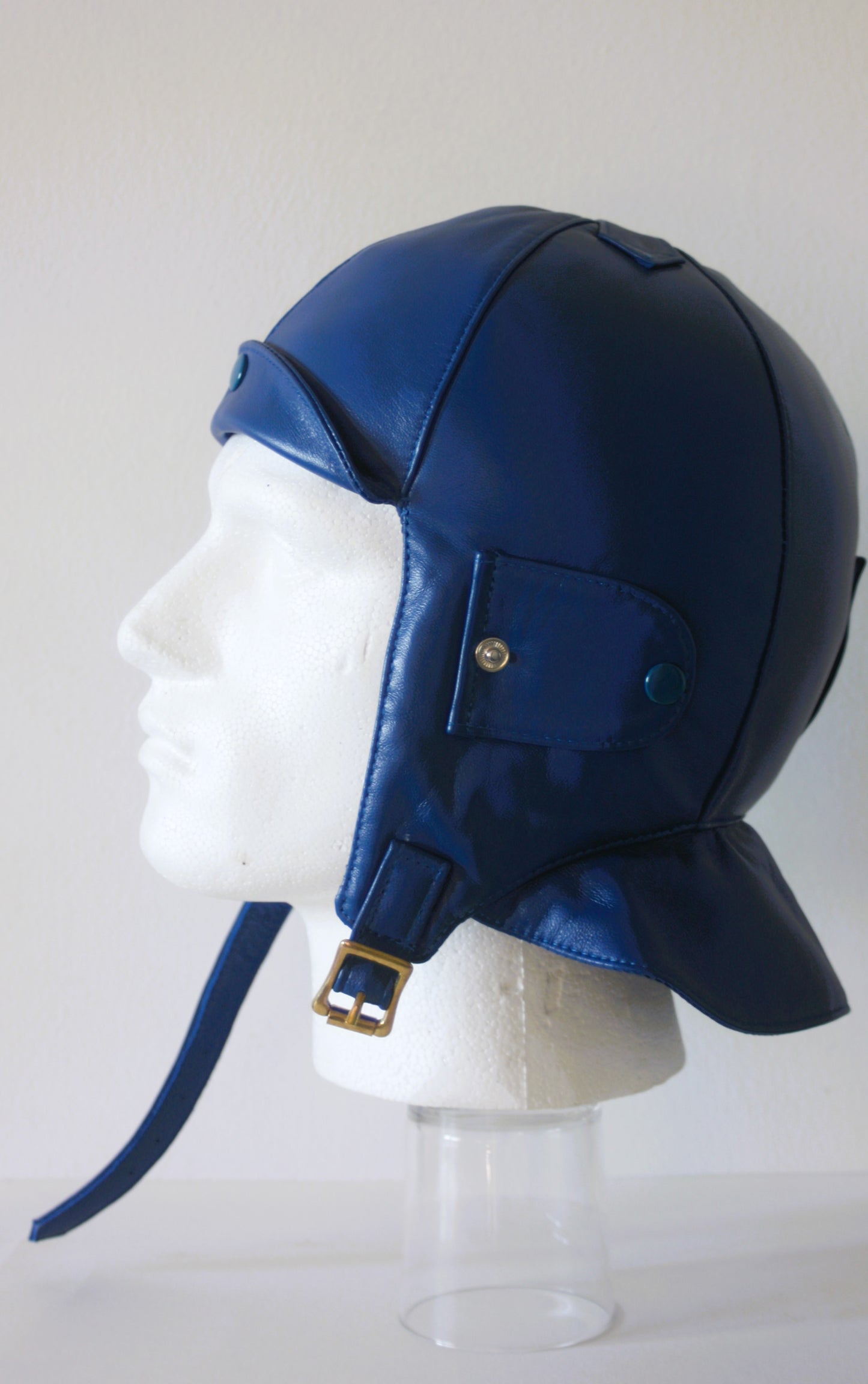 L1 Driving Helmet Mid Blue - Leather Driving Helmets
