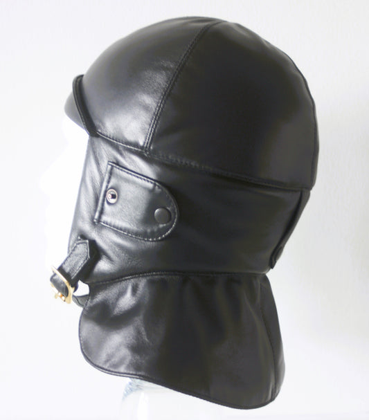 L4 Racing Helmet Dark Brown - Leather Driving Helmets