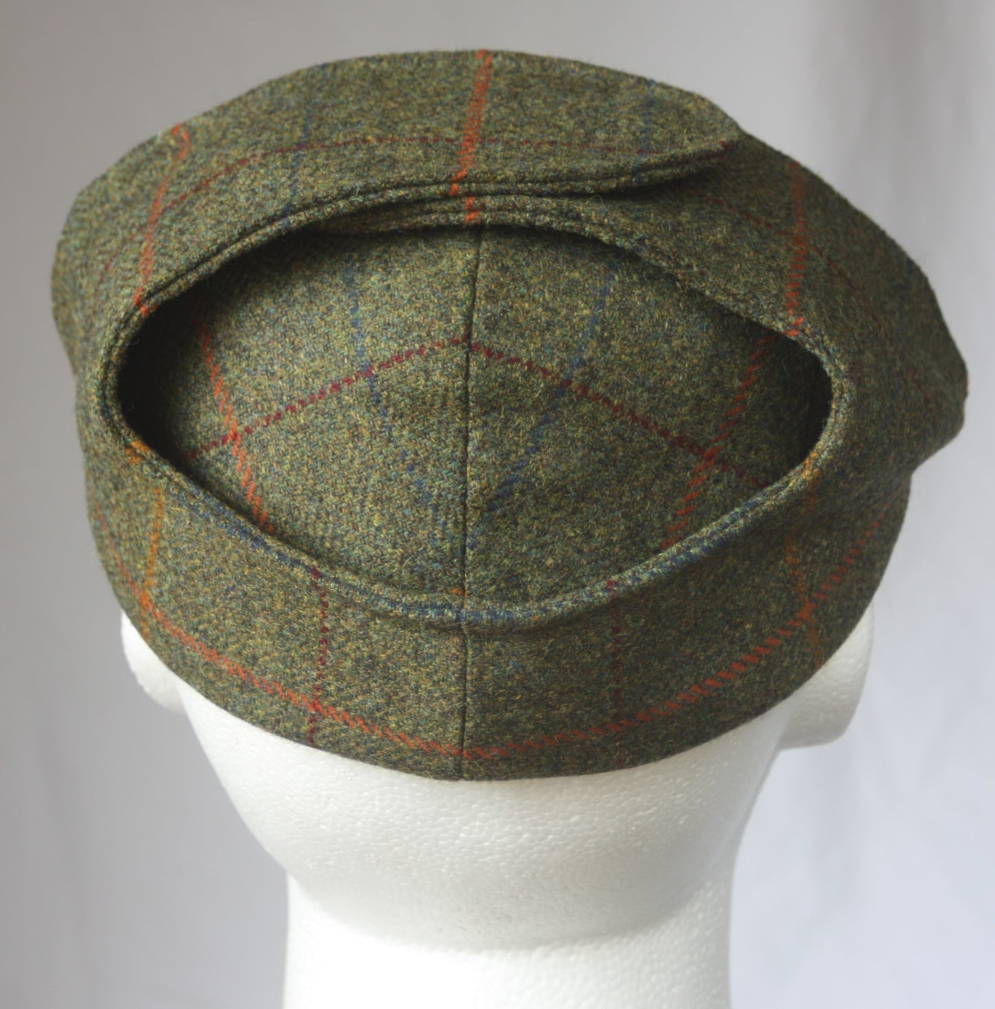 Bugatti Cap  - Green with Orange and Red Pattern - Leather Driving Helmets