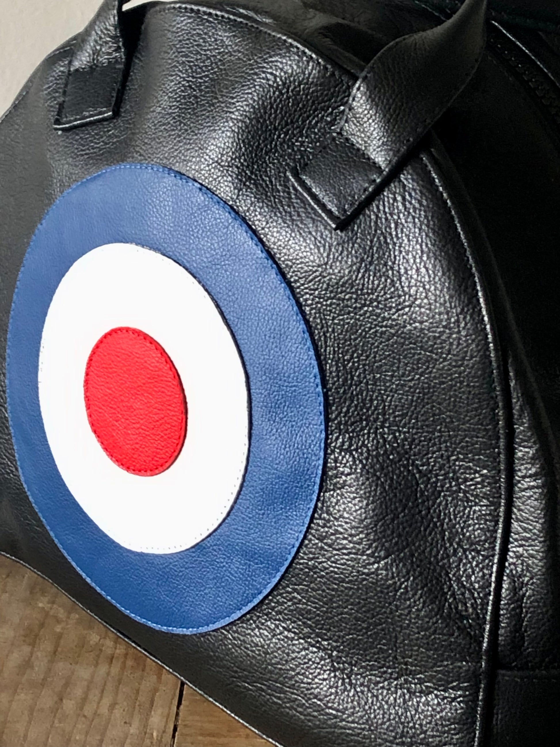 Custom Made Coloured Leather Crash Helmet Bag - Leather Driving Helmets