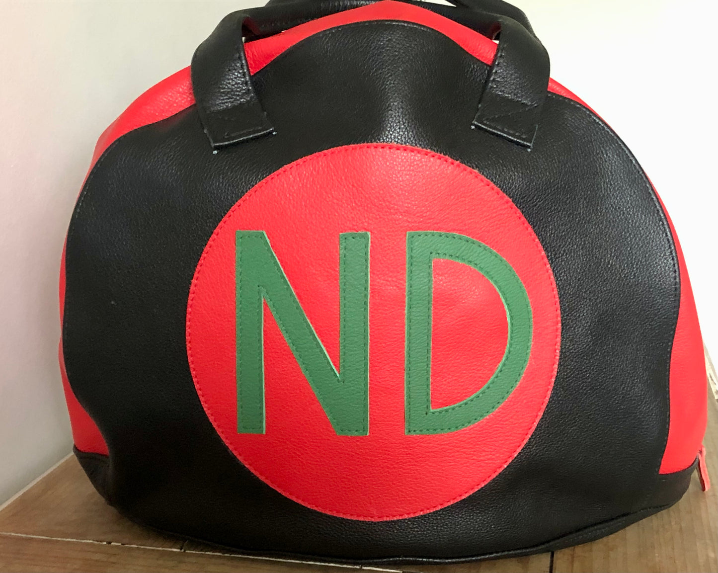 Custom Made Coloured Leather Crash Helmet Bag - Leather Driving Helmets