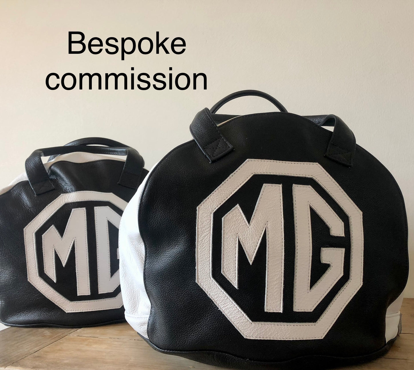 MG Coloured Leather Crash Helmet Bag - Leather Driving Helmets