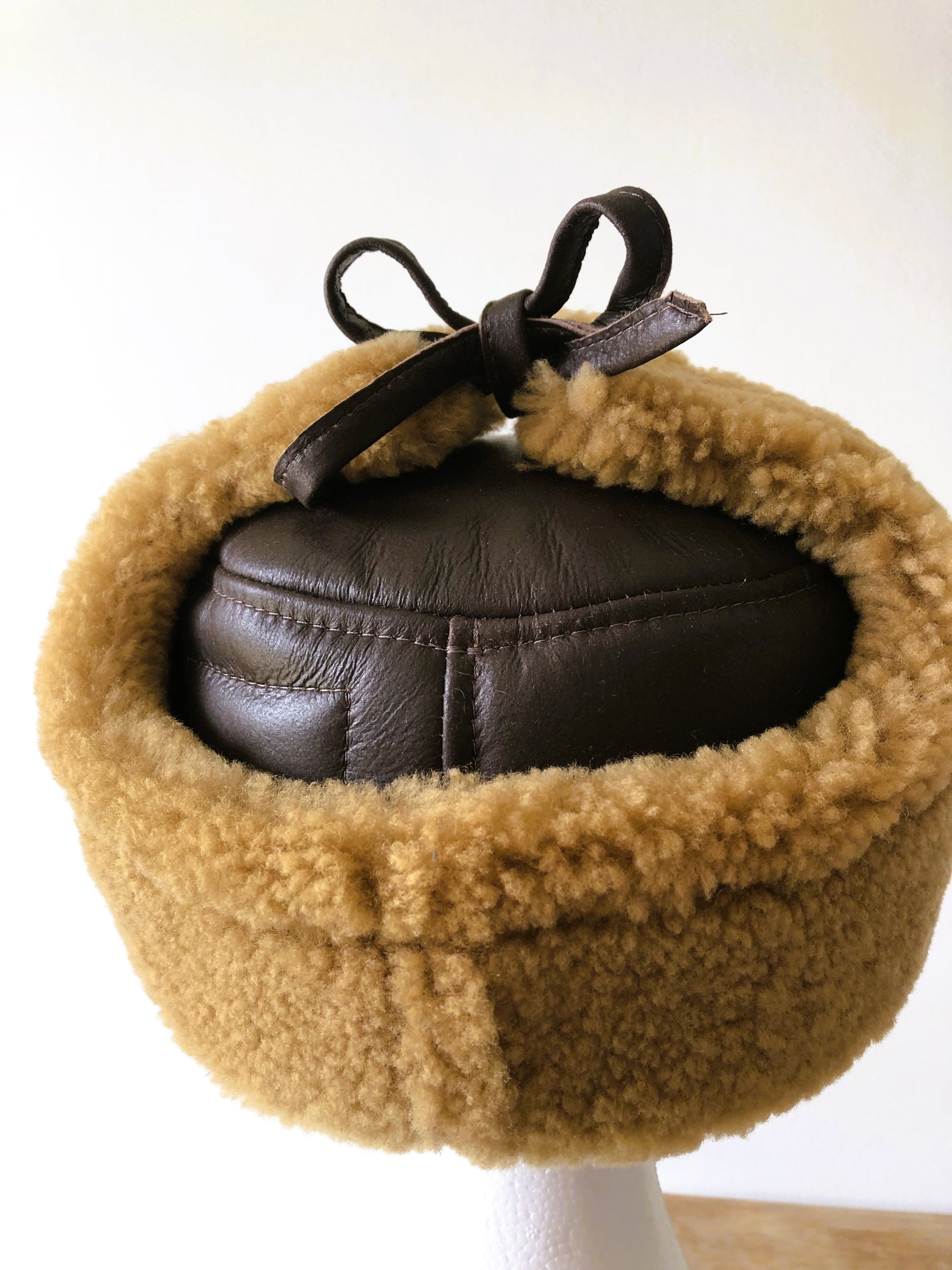 Trapper Sheepskin Helmet - Leather Driving Helmets