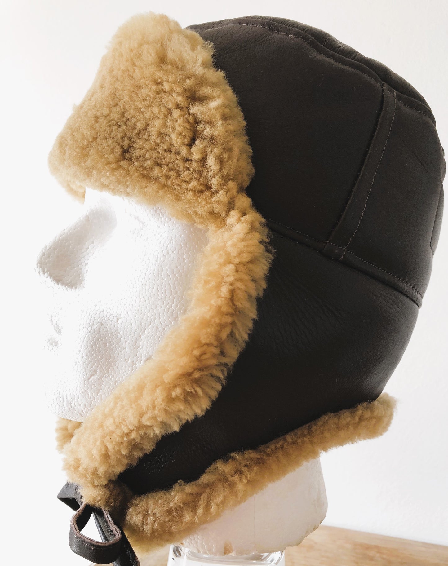 Trapper Sheepskin Helmet - Leather Driving Helmets