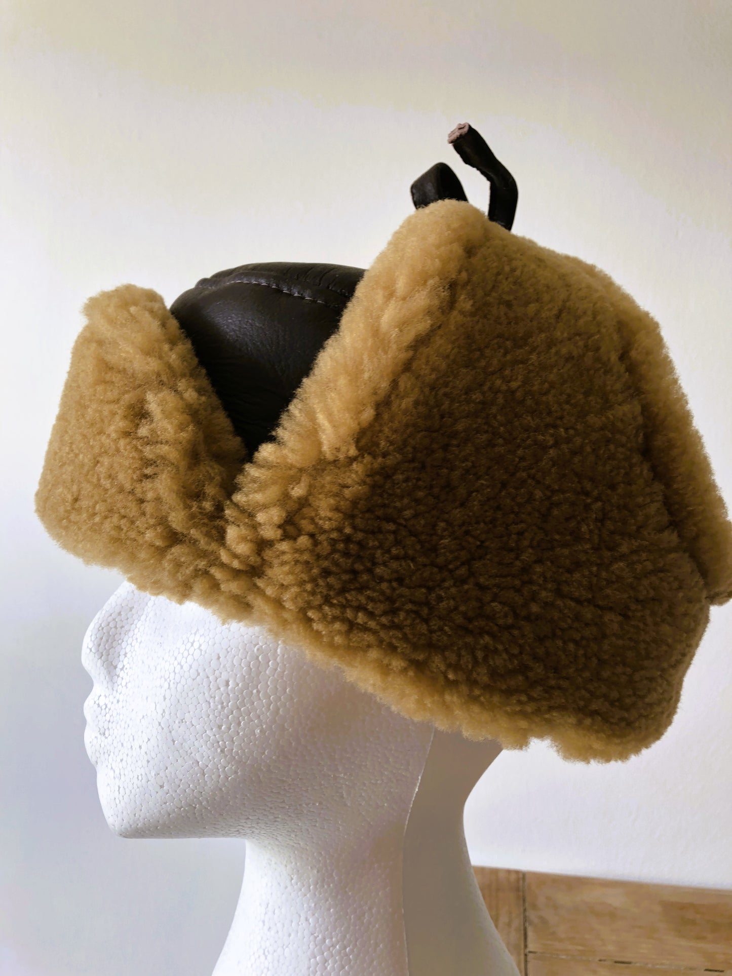 Trapper Sheepskin Helmet - Leather Driving Helmets