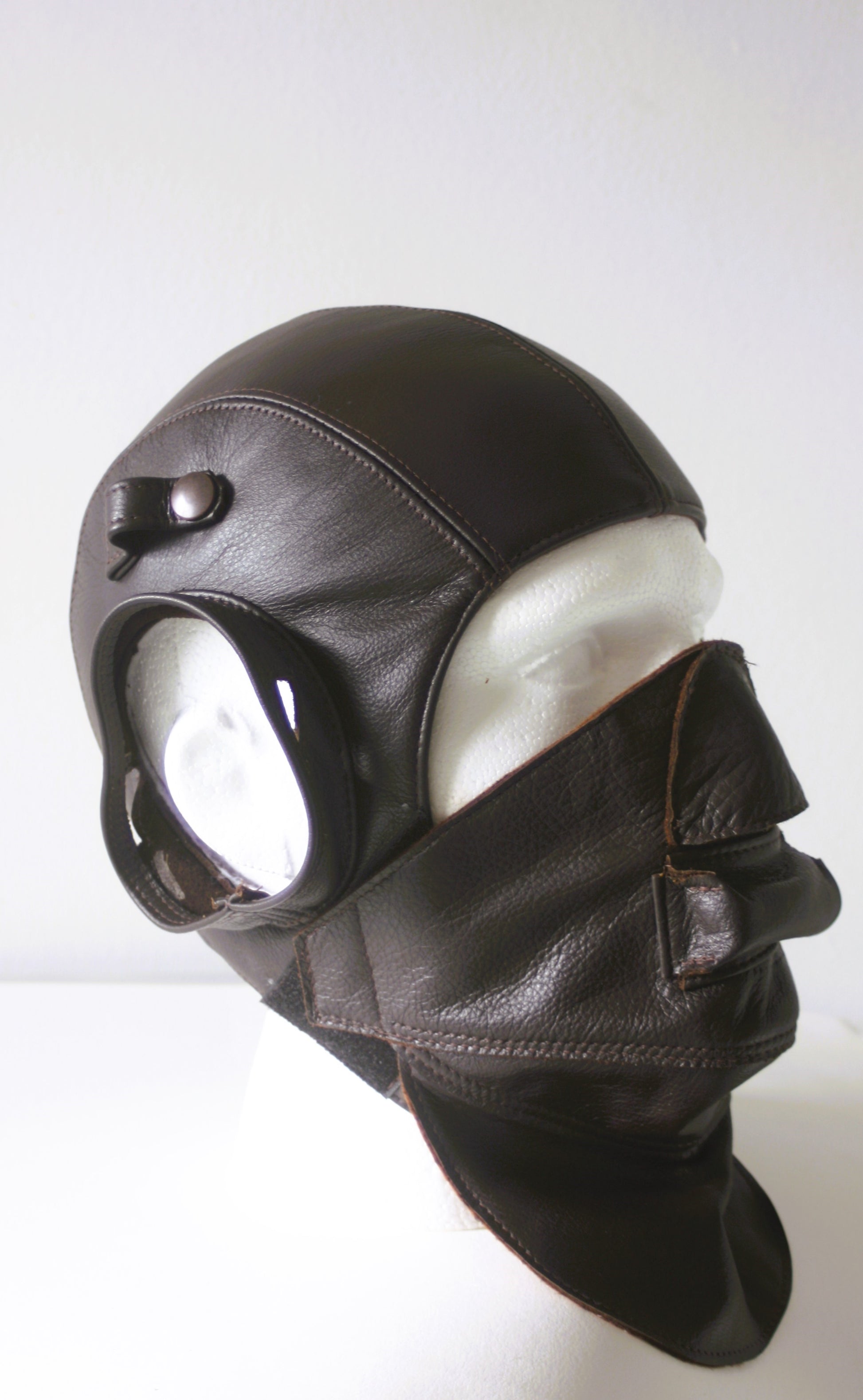 M1 Face Mask for L13 Leather Open Cockpit Helmet with Velcro - Leather Driving Helmets